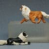Herald Sheepdogs Lying & Running - Black & Tan Colour - Image 2