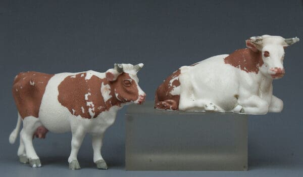 Britains Farm Cows Standing and Lying - Later Cocoa Markings - Image 3