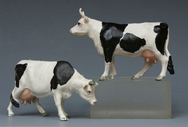 Herald Cows Standing & Feeding - Black & White #1 (Manhattan)