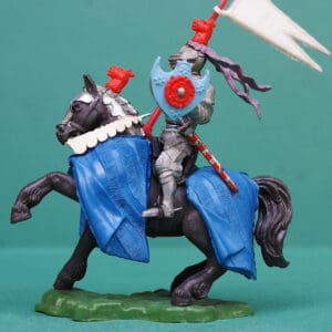 Swoppet Mounted Knight with Standard - ROYAL BLUE Blanket
