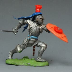 Swoppet C15th Knight Attacking - ROYAL BLUE Favour #1