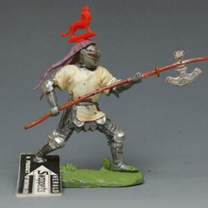 SOLD Swoppet Knight with Pole-axe (White Tunic)