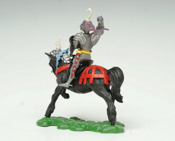 Swoppet C15th Century Mounted Knight Attacking - BLACK Horse - Image 2