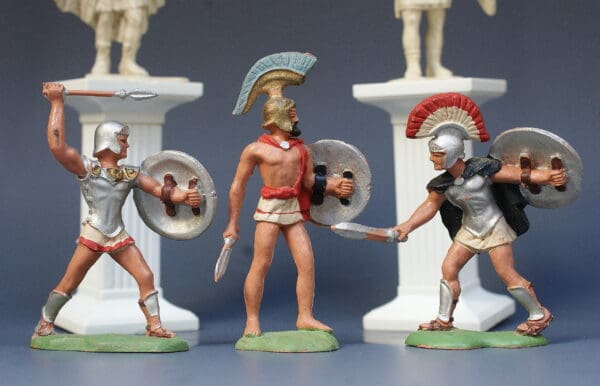 Herald Trojan Warriors - Group of 3 Figures (Full Paint)