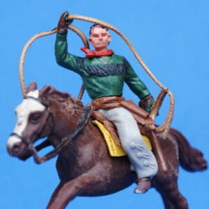 Herald Swoppet Mounted Cowboy with Lasso (+Repro Box)
