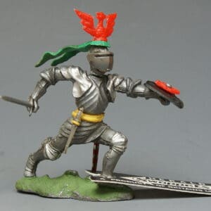 Swoppet C15th Knight Attacking with Sword (RED Phoenix Crest)