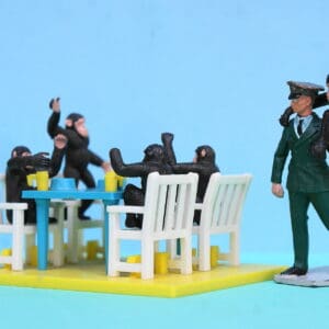Britains Zoo Models Chimpanzees' Tea Party - Early Issue Set