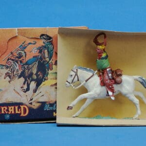 Herald Zang Mounted Cowboy Lassoing (Green Shirt)