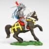 Swoppet C15th Mounted Knight Attacking - DARK GREY Horse - Image 2