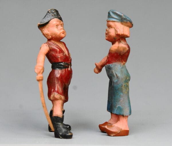 Poplar Plastic Pirate Boy & Dutch Girl - Early Examples! - Image 3
