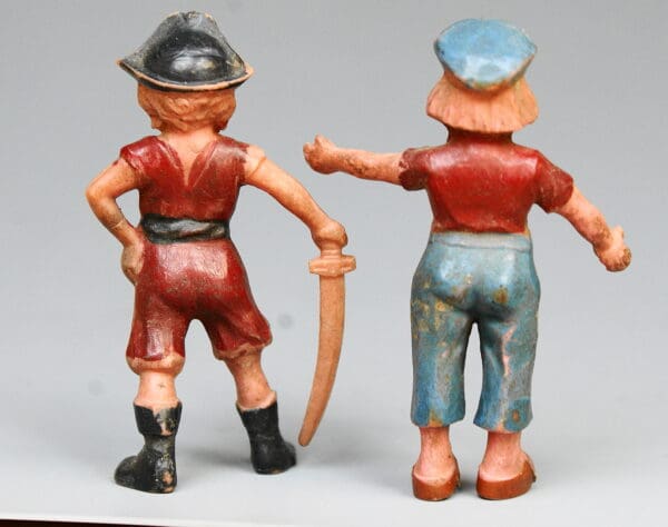 Poplar Plastic Pirate Boy & Dutch Girl - Early Examples! - Image 2