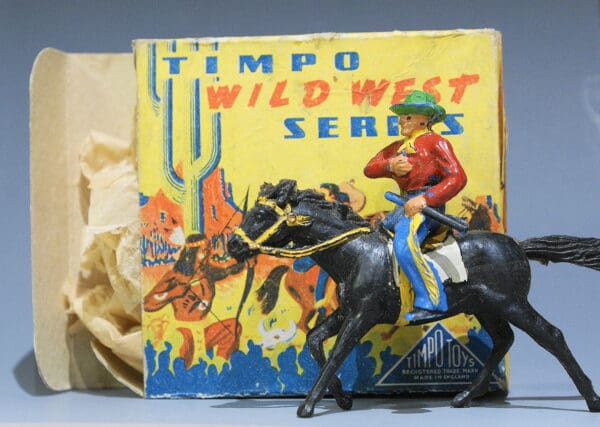 Timpo Wild West Series Mounted Cowboy Wounded 'thro Arrow (Boxed)