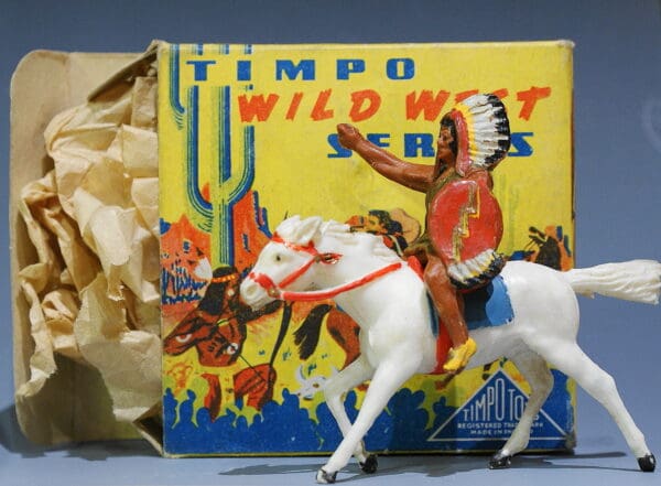 Timpo Wild West Series Mounted Chief with Shield (Boxed)