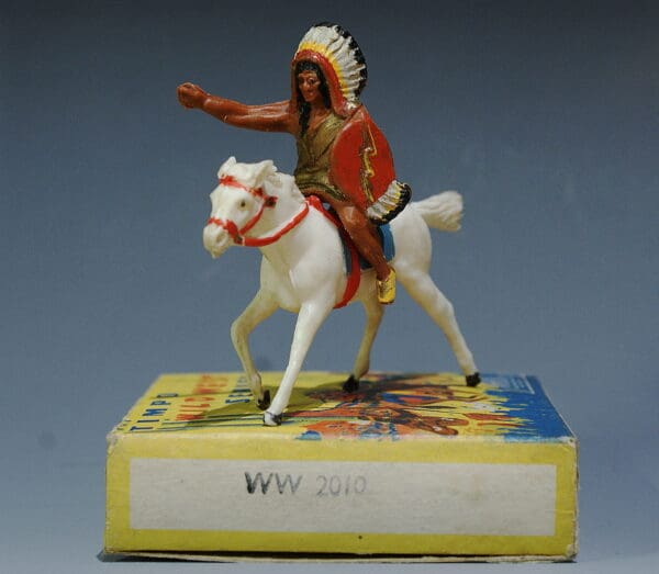 Timpo Wild West Series Mounted Chief with Shield (Boxed) - Image 2