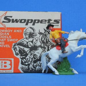 Swoppet Mounted Cowboy Knife-fighter in ORIGINAL Box