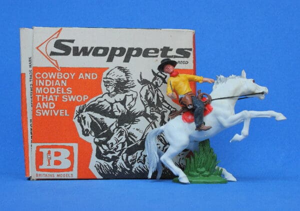 Swoppet Mounted Cowboy Knife-fighter in ORIGINAL Box