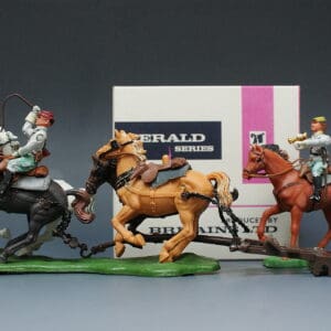 Britains ACW Confederate Limber Frame, Horse Team & Bugler