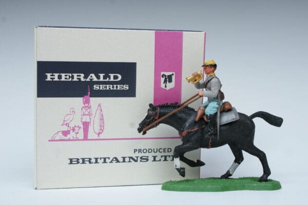 Britains ACW Confederate Cavalry Bugler + Repro Box #45