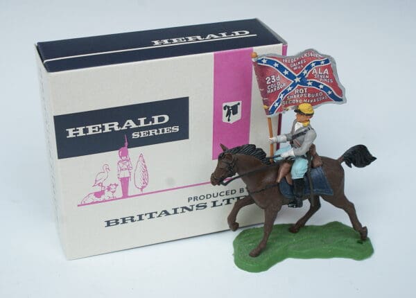 Britains ACW Confederate Cavalry Standard Bearer #92 - Image 5