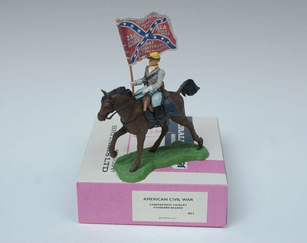 Britains ACW Confederate Cavalry Standard Bearer #92 - Image 4
