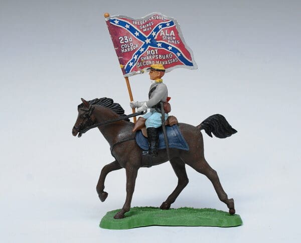 Britains ACW Confederate Cavalry Standard Bearer #92 - Image 3