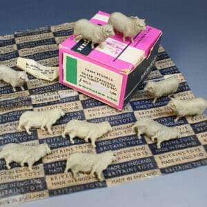 Britains Farm Models Sheep Standing & Sheep Feeding Trade Box