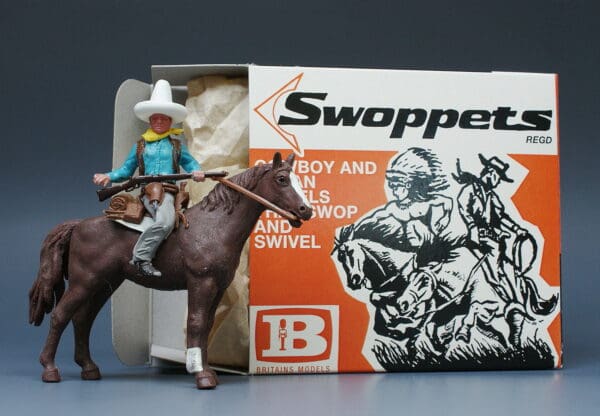 Swoppet 2nd Series Cowboy Resting Mounted (Repro Box)