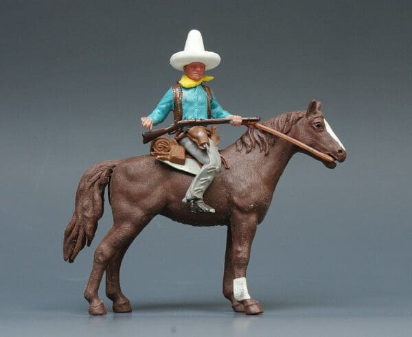 Swoppet 2nd Series Cowboy Resting Mounted (Repro Box) - Image 2