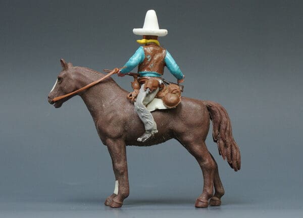 Swoppet 2nd Series Cowboy Resting Mounted (Repro Box) - Image 3