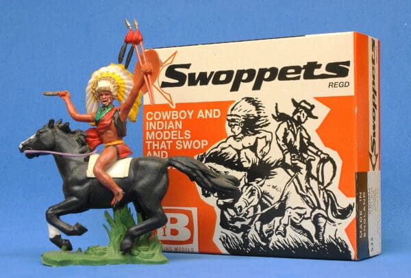Swoppet Indian Chief with Dagger, Mounted (2nd Series Horse)
