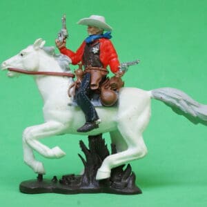 Swoppet Cowboy Sheriff Mounted (2nd Series Horse - BROWN Base)