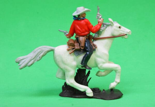 Swoppet Cowboy Sheriff Mounted (2nd Series Horse - BROWN Base) - Image 3