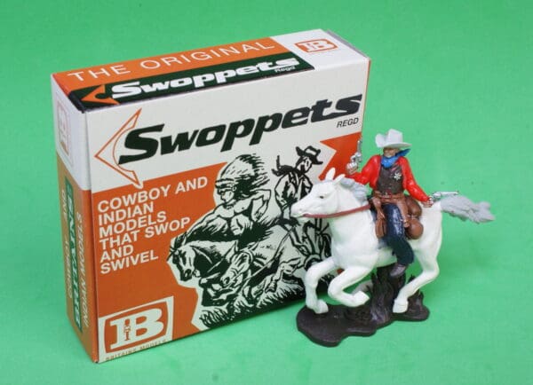 Swoppet Cowboy Sheriff Mounted (2nd Series Horse - BROWN Base) - Image 2