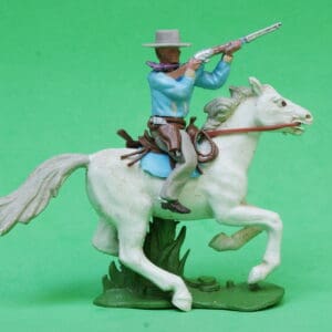 Swoppet Cowboy Firing Rifle Mounted (2nd Series WHITE Horse)