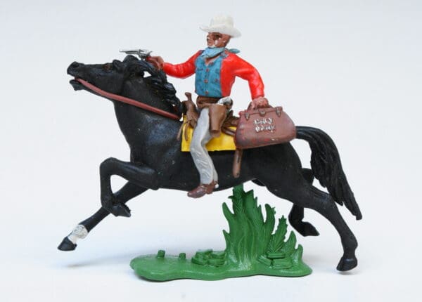 Swoppet Cowboy Bank Robber Mounted (2nd Series Horse)