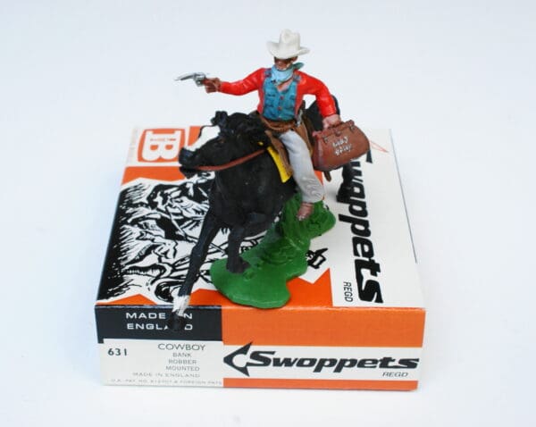 Swoppet Cowboy Bank Robber Mounted (2nd Series Horse) - Image 3