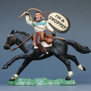 Herald "I'm A Swoppet!" Cowboy Throwing Lasso Mounted - Boxed #1