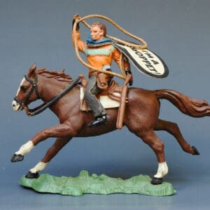 Herald "I'm A Swoppet!" Cowboy Throwing Lasso Mounted - Boxed #2