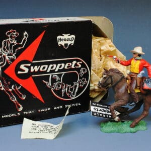 Herald Swoppet Cowboy Bank Robber Mounted - ORIGINAL Box!