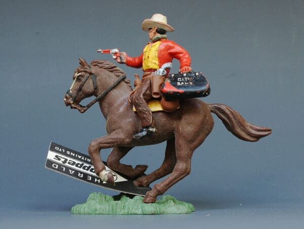Herald Swoppet Cowboy Bank Robber Mounted - ORIGINAL Box! - Image 2