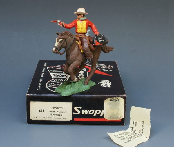 Herald Swoppet Cowboy Bank Robber Mounted - ORIGINAL Box! - Image 4