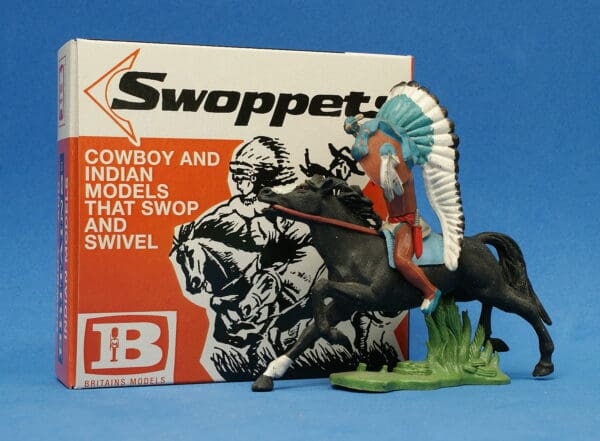 Swoppet Indian Chief with Spear Mounted (2nd Series Horse) - Image 4
