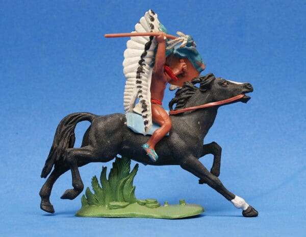 Swoppet Indian Chief with Spear Mounted (2nd Series Horse) - Image 2