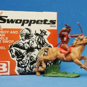 Swoppet Indian Brave with Bow Mounted (2nd Series Horse)