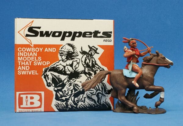 Swoppet Indian Brave Mounted (2nd Series Horse - BROWN Base) - Image 3