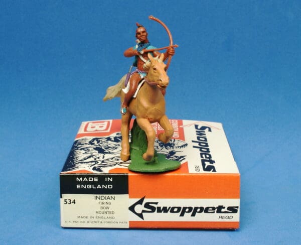 Swoppet Indian Firing Bow Mounted (2nd Series Horse) - Image 4