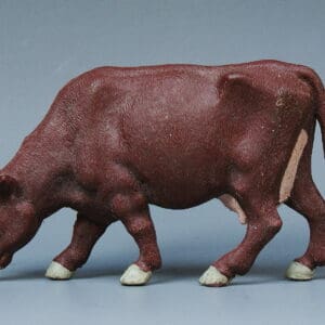 Britains Farm Brown PVC Cow Feeding - RARE!