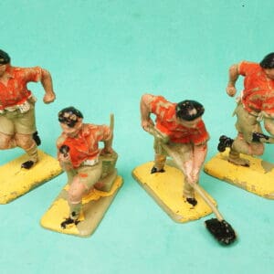 Crescent British 8th Army Toy Soldiers with RED Painted Shirts