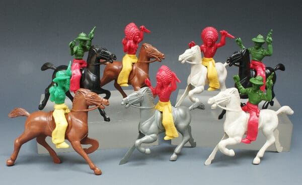 Lido Wild West Copies Cowboys & Indians - Polystyrene Horses