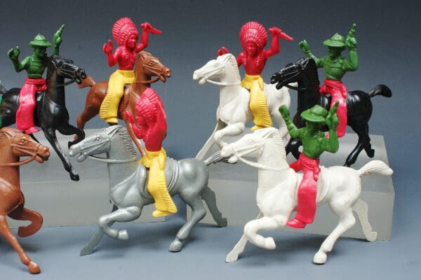 Lido Wild West Copies Cowboys & Indians - Polystyrene Horses - Image 3